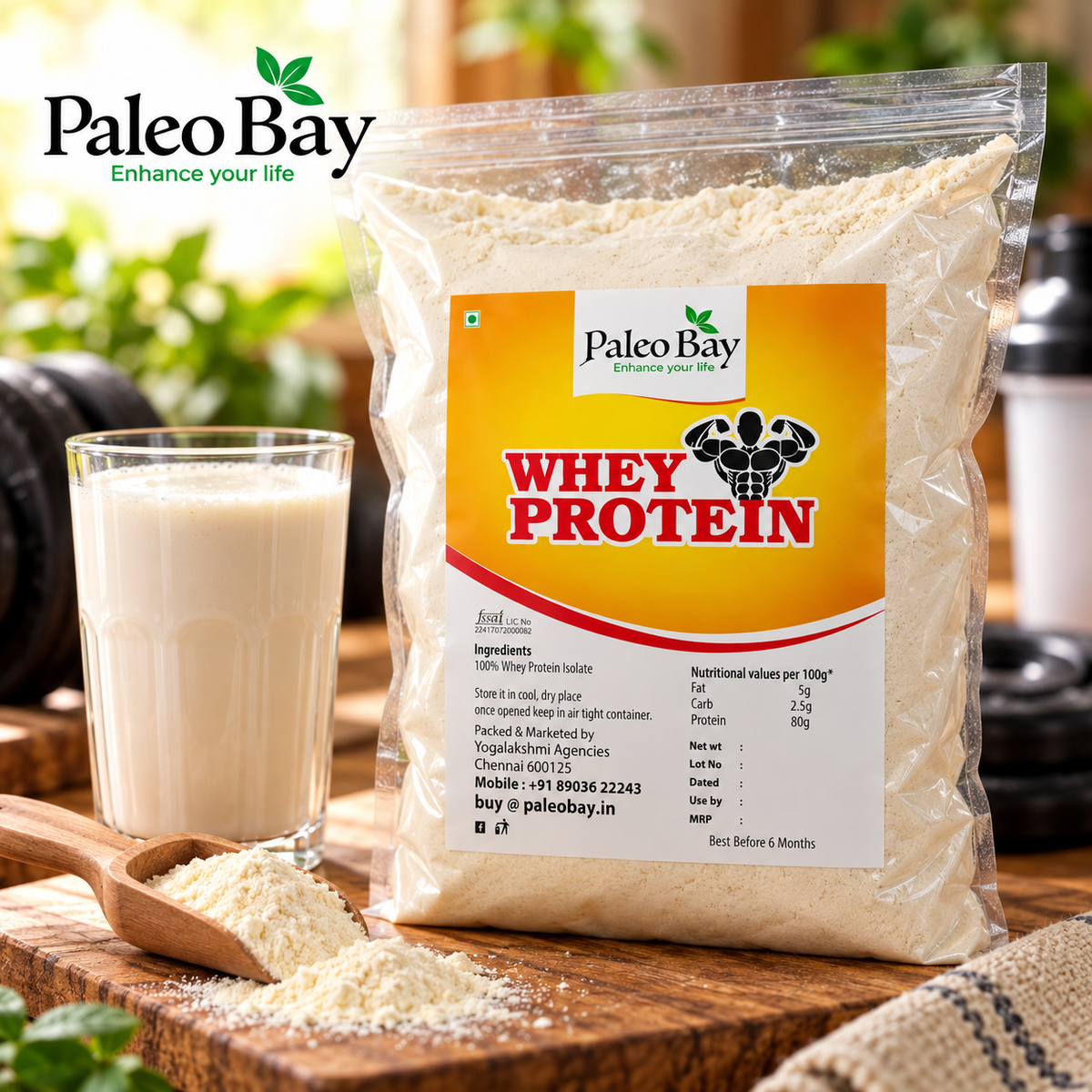 Whey Protein 500g (plain / Unflavoured)